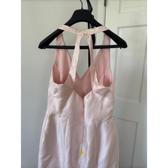 Alfred Sung Halter Satin Trumpet Gown - Picture 9 of 12